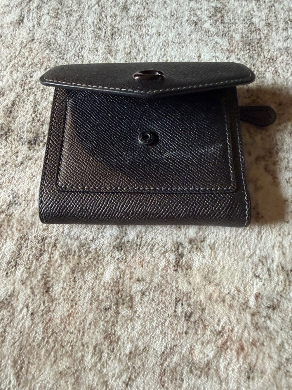 Coach Black Pebbled Leather Bifold Wallet - Picture 2 of 3